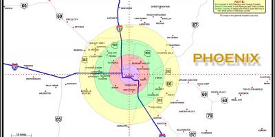 Mapa miejscowości Phoenix
