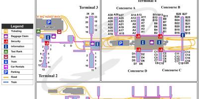 Sky Harbor terminal lotniska mapie