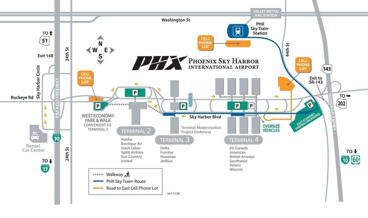 mapę Sky Harbor