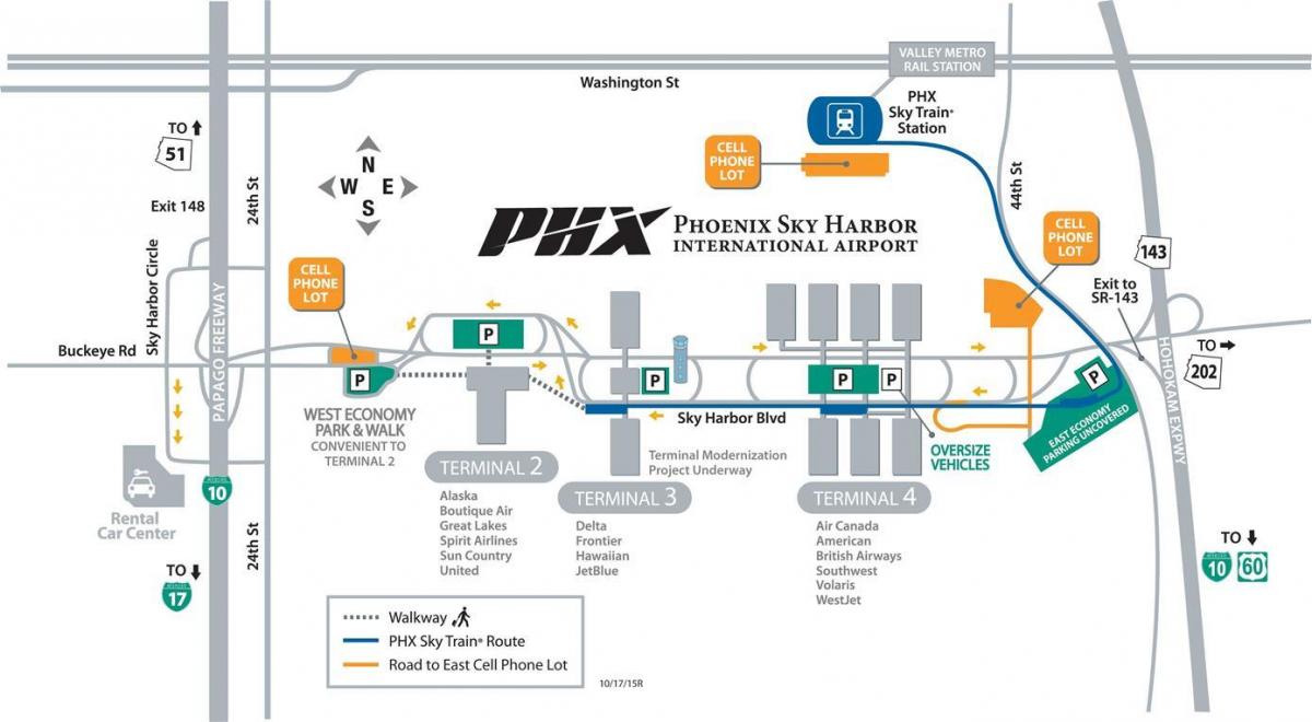 lotnisko Phoenix mapie